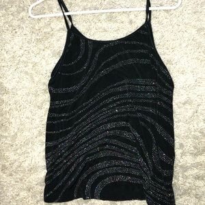 Sparkly black top